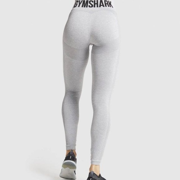 Gymshark OG High Waisted Flex Leggings in Light Grey Marl - Picture 2 of 6